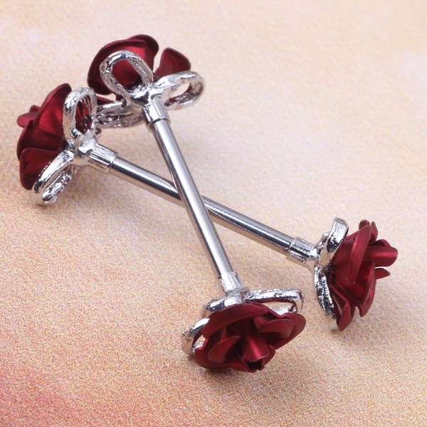 stainless steel Steel Love Rose Nipple Shield Bar Ring Body Piercing Jewelry wholesales 14 Gauges