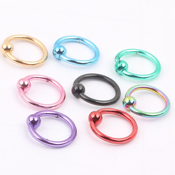 Fashion nose jewelry N02 mix 8 colors 100pcs/lot Eyebrow ring plated colors Nose rings body piercing jewelry