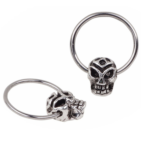 JK Trend Skull Hopp Septum Clicker Nose Ring Non Piercing Hanger Clip On india Body Jewelry Piercing