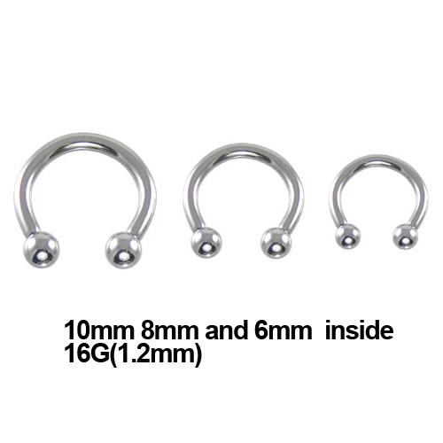 90pcs free shipping stainless steel Nostril Nose Ring Mixed sizes Ball Horseshoe Circular 16g body jewelry