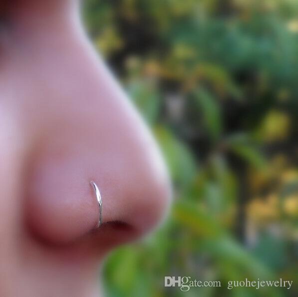 New fashion arrival 100pcs Body Piercing Jewelry 925 Sterling Silver nose ring hypoallergenic small nose rings