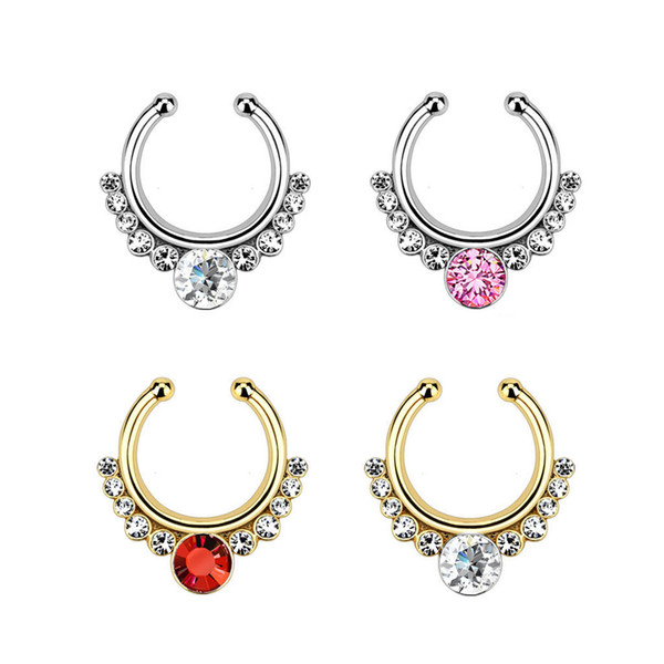 Factory direct selling copper zircon nose ring foreign trade nose stud nose ring human body piercing jewelry