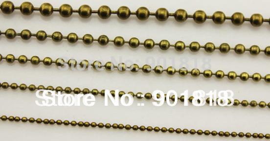 10meters/lot 1.5mm ball chains bronze/gold/silver/black/rhodium Fitting DIY necklace,bracelets F680