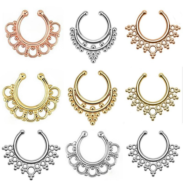 Women Fashion Nose Hoop Nose Rings Stainless Steel Body Piercing Jewelry Body Jewelry