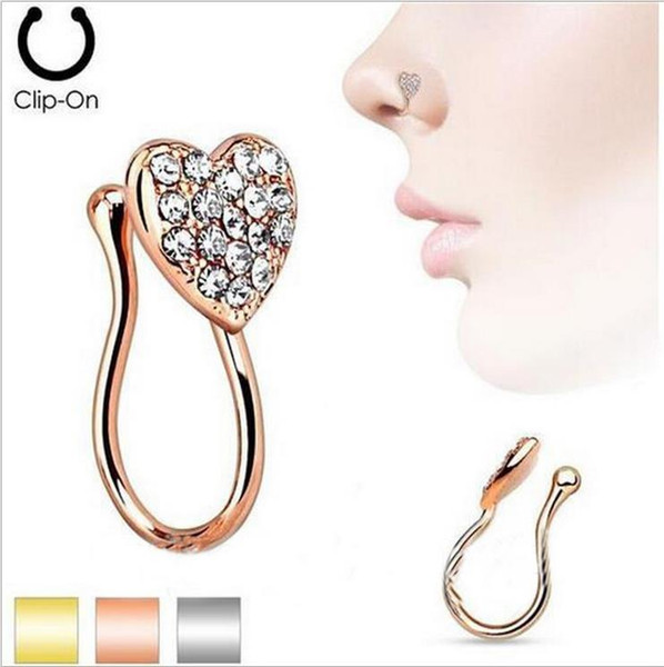 Sexy fashion stainless steel body piercing jewelry diamond nose studs diamond new female ornament 10 pieces