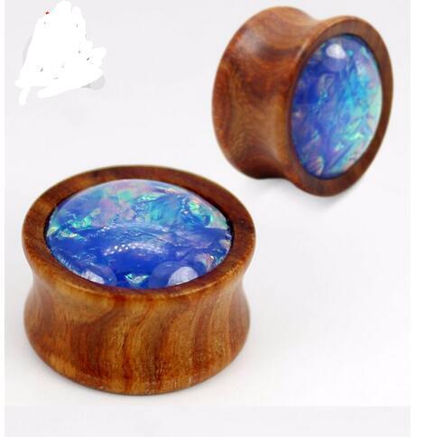 2 colors 6 size 36pcs/lot new arrival fashion wood ear plugs piercing body jewelry whosale ears piercing tunnels flesh guages free shipping