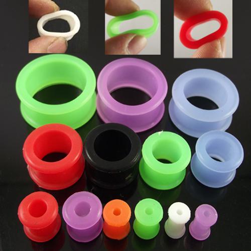 280pcs Silicone Ear Plug Flesh Tunnels Body Jewelry Colorful Silicone Ear Plug Tunnel Free Shipping