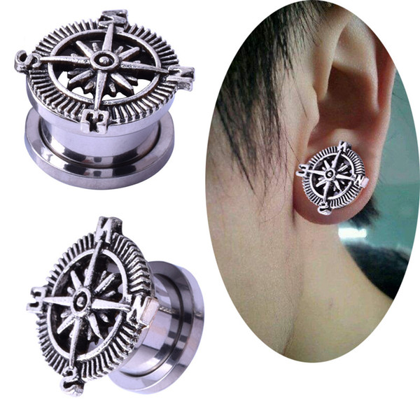 wholesale 5mm-16mm Screw Compass Ear Gauges ear plug gauges flesh tunnel ear expander