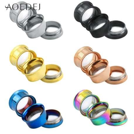 3-25mm Ear Gauges 00g 316 Stainless Steel Ear Tunnels Plugs Piercing Jewelry Ear Stretchers Expander Plugs and Tunnels 10mm 8mm