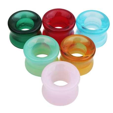 New Arrival Mix colors Pyrex Glass Ear Gauge Plug Ear Tunnel Hand Made Ear Expander Piercing Stretcher Sexy Body Jewelry