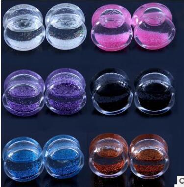 12MM quicksand liquid Plugs high quality tunnels white black pink blue purple coffer color newest Plugs 765