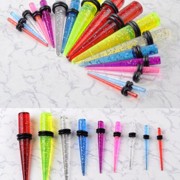 Wholesale Jewelry Bulk Lots Fashion Ear Taper Expander Pierce Mix Color Body Jewelry LR328 Free Shipping