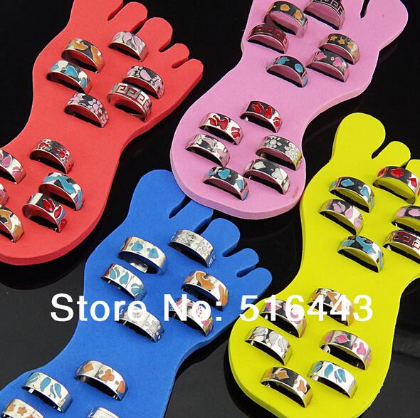 2016 Wholesale-Body Jewelry Fashion Enamel Glaze Mens Women Toe Rings Adjustable