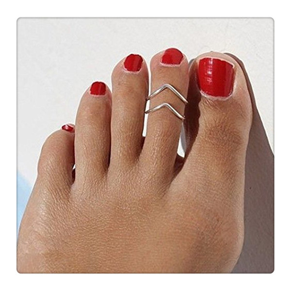 2017 Trendy Toe Rings Female Vogue Simple Fashion Retro Toe Ring Adjustable Opening Foot Beach Jewelry Women Jewelry Free Shipping