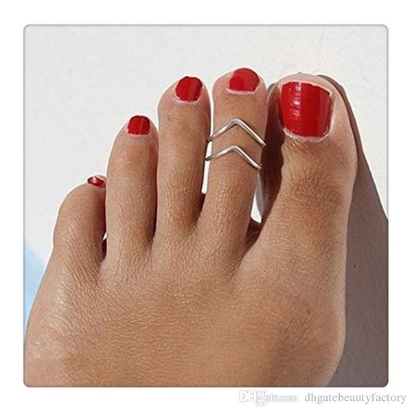 Wholesale Beach Toe Rings Women Trendy Jewelry Retro Trendy Style Toe Ring Beach Foot Ring Adjustable Opening Rings Fashion Body Jewelry DHL