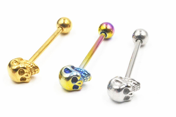 Lot50pcs Stainless Steel Tongue/Nipple Ring Bar Barbells Body Jewelry Ear Bar Piercing Straight Bar 14G