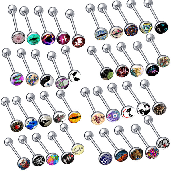 Nice style body piercing jewelry TONGUE RING MIX Styles drop shipping factory price