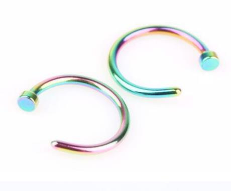 Manufacturers selling men's and women's fashion titanium steel stainless steel nose steel C nose ring nails puncture ac