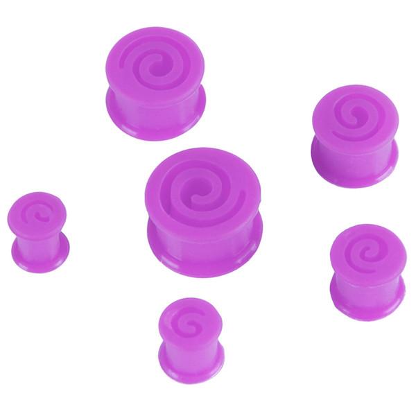 Flexible Silicone Ear Stretching Flesh Plug 6mm to 16mm Flower Shape Ear Skin Flesh Tunnels Plugs Gauges Earlets Body Jewelry