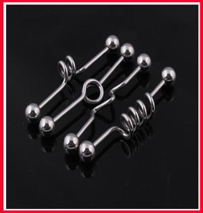 Piercing T02 Wholesale 40pcs Mix 4 Style Stainless Steel Fashion Tongue Stud Body Piercing Industrial Tongue Barbell