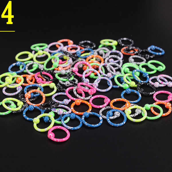 Wholesale 100pcs Lot Body Piercing Stainless Steel Eyebrow Lip Nose Eyebrow Jewellery Navel Belly Tongue Tragus Labret Bar Rings