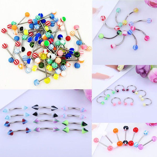 Wholesale Titanium Stainless steel Body Jewelry hoop Belly Tongue Ring Lip Eyebrow Piercing