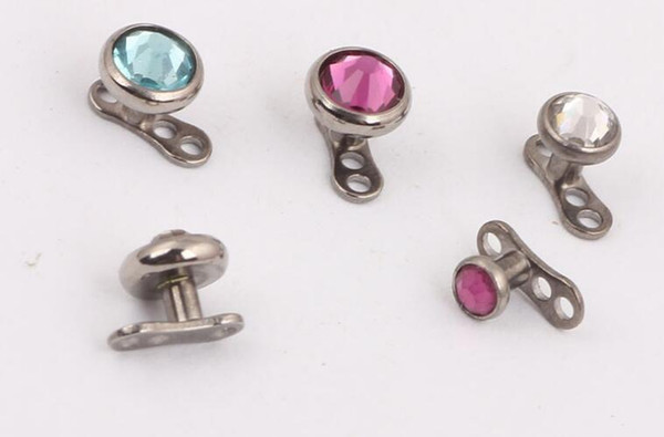 mix color 3mm 4mm 5mm G23 Dermal ancho base Resting titanium Nail implants Body Jewelry Piercing Skin Diver Dermal Piercing body jewelry