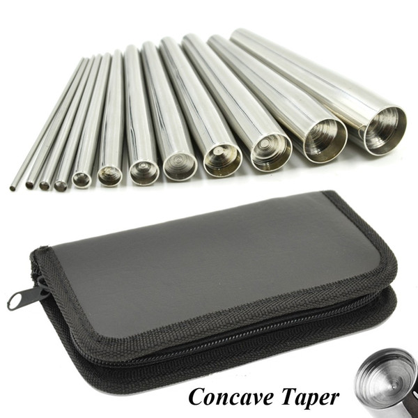 12pcs Professional Body Piercing Tool Surgical Stainless Steel Concave Ear Taper Stretching Kit Professional Insertion Pins Set