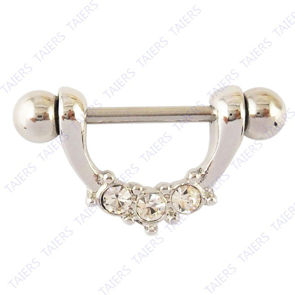 Nipple rings Nickel free fashion woman body piercing jewelry Wholesale 14G Surgical Steel Free shipping