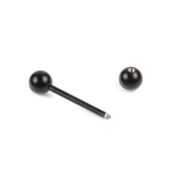 7 Colors/package Plated Steel Ball Stainless Steel Straight Rod Nails Double Head Ball Dumbbells Nails Body Piercing Jewelry