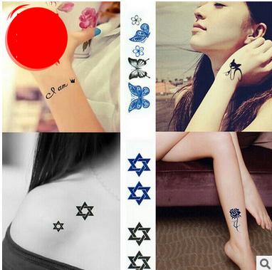 high quality Korean beauty personalized simulation tattoo stickers waterproof cover marks unisex tattoo stickers alphabet stickers Crown