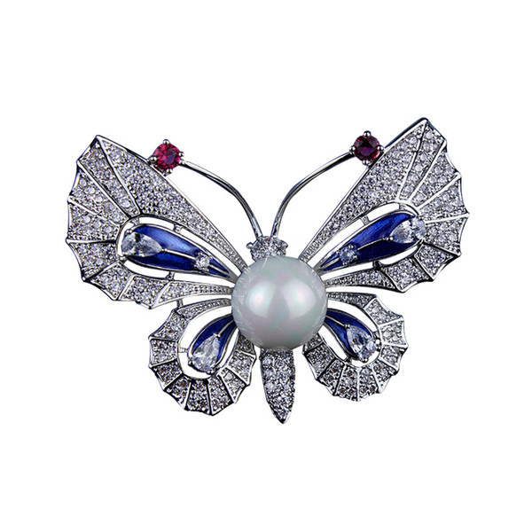 Red Trees Butterfly Brooches Pins For Women Coat Accessories High Quality Vintage Brooch Wholesale