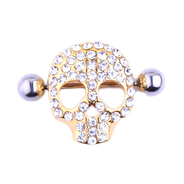 Nipple Piercing Skull Design Shield Nipple Ring Surgical Steel Women Girls Jewelry Body Jewelry