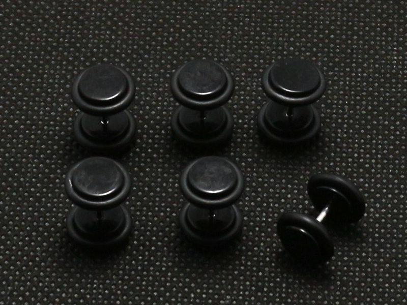 Wholesale-Body Jewelry Pierceing Fashion 10PCS Black Color Acrylic Fake Cheater Ear Plugs Gauge New 8mm Illusion Earrings