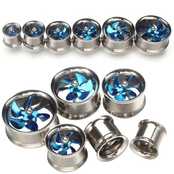 1Pc Screw Propeller Ear Tunnel Stainless Steel Plugs Windmill ear Gauge Flesh Piercing Punk Jewelry Reamer Expander