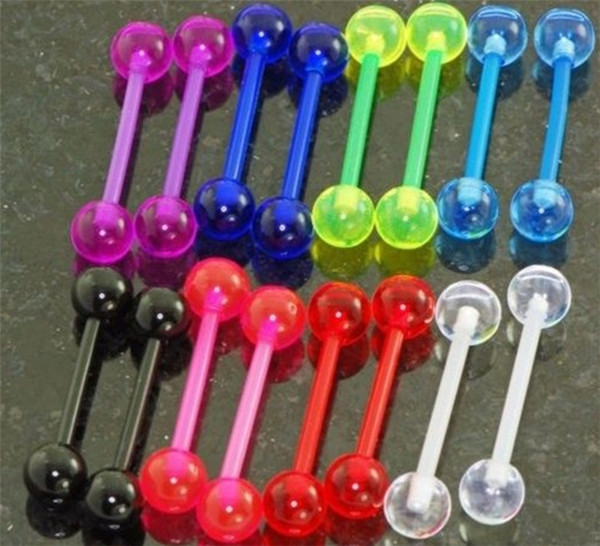 High quality New Nice Tongue Bars Piercing Ring Straight Fashon Body Piercing Jewelry 100pcs/lot T2C028