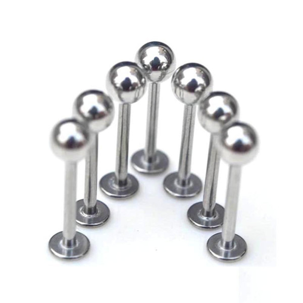 High Quality 100pcs 19G Steel Ball Labret Lip Stud Ring Helix Piercing Cartilage Earrings Tragus Nails Unisex Women Men Body Jewelry