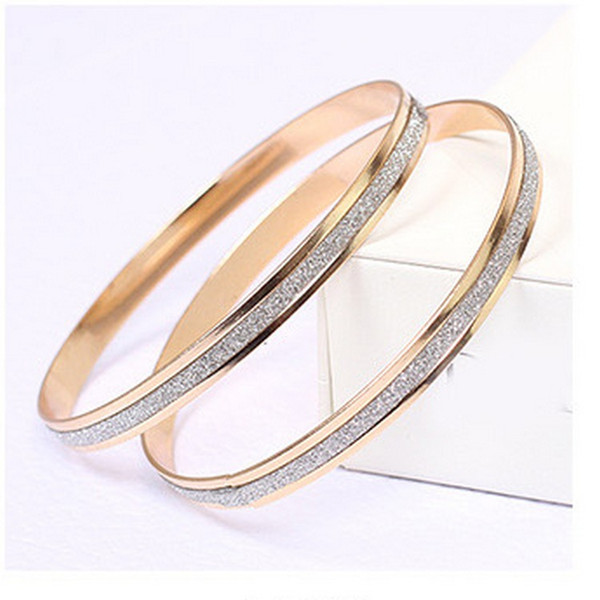 European and American explosions fashion frosted silver bracelet ladies high-end bracelet