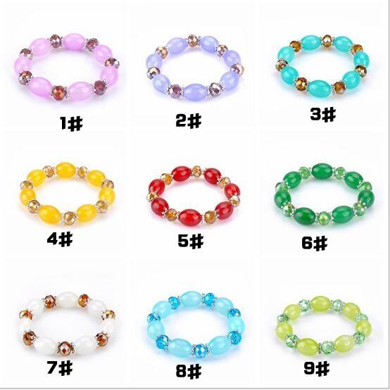 (wholesale/retail) 2017 European and American agate crystal beads multicolor bracelet