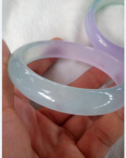 56-60mm Beautiful Fashion Natural Jade Bracelet Hand Carved Colored Bracelet Free Shipping