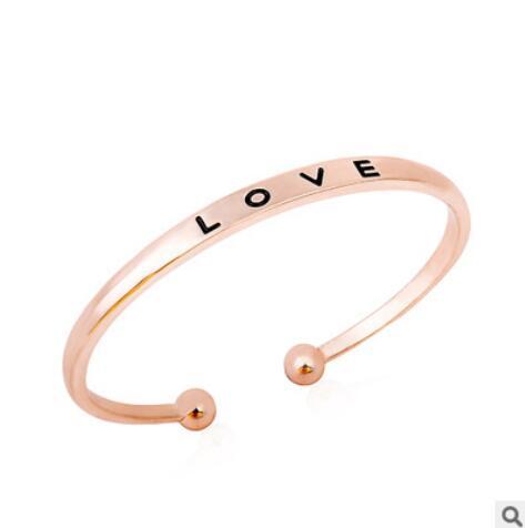 Exquisite fashion accessories female bracelet simple love opening bracelet female popular girls gift exquisite jewelry generous