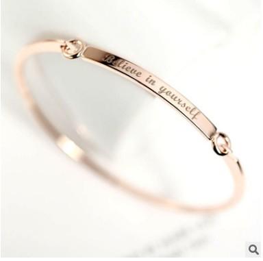 2018, Korean version, fashion, English letters, bracelet, OL, Valentine's Day gifts.