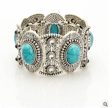 Europe and America, fashion, hand, fashion, explosion, antique, bracelet, hollow, loose stone, bracelet, factory direct sale.