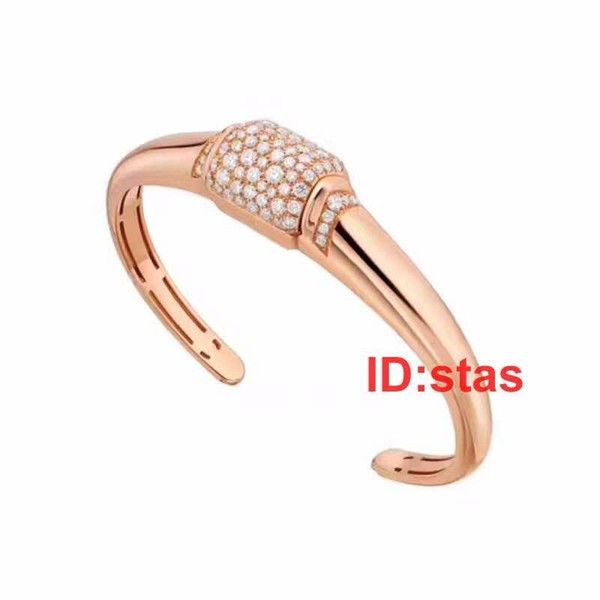 High Quality Rose Gold Silver Diamond Luxury Designer Women Men Jewelry Bangle Bracelets