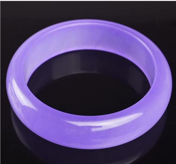 Free shipping Natural purple Jade Bracelet The width is about 12mm-15mm, the diameter of 52mm-60mm