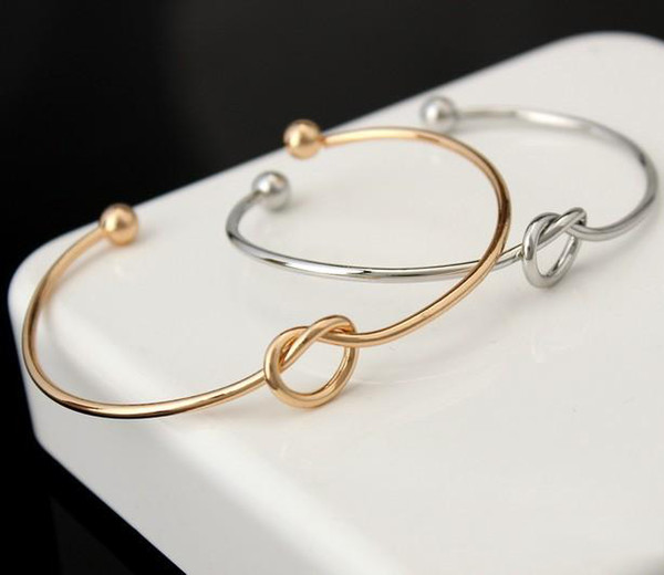 Fashion Women Love Designer Jewelry Bracelets Gold Silver Plated Personalized Bracelets Luxury Knot Bangle Bracelet Special Offer Wholesale