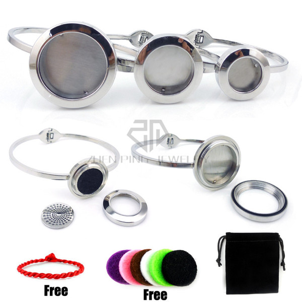 Round Silver (30mm) with Circle Band Aromatherapy Screw Diffuser Essential Oils DIY Diffuser Locket Bracelet Jewelry