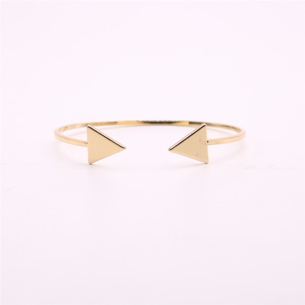 New mathematical geometry bangles for girls Filled triangle women bangles Retail and wholesale mix Free shipping