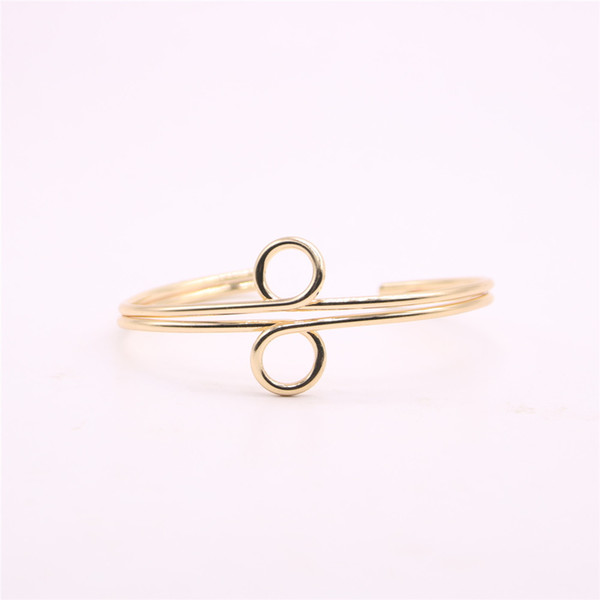 Hollow out round bangles for girls Figure eight women bangles Retail and wholesale mix Free shipping