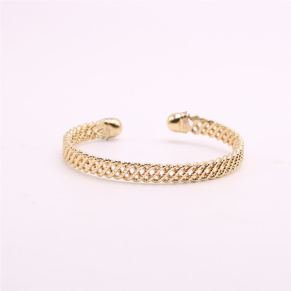 Metal material twisted structure bangles for girls Knitted mesh women bangles Retail and wholesale mix Free shipping